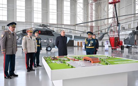 Президент Ұлттық ұлан авиабазасының ашылу рәсіміне қатысты