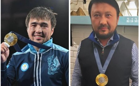 Мұхамеджан Тазабек Елдос Сметовтің медальін тағып, көзге түсті