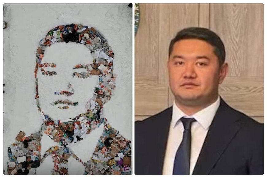 «Нөгербековке ұқсай ма?»: Жаңа адамдар қоқыстан ерекше портрет жасады (ВИДЕО)