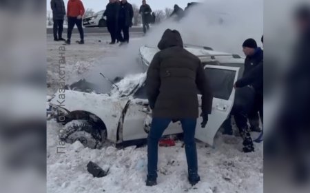 Смертельное ДТП в Улытауской области: трое погибших