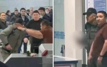 Әуежайда қаскөйдің қолынан пышағын жұлып алған адам әнші Бағлан Әбдірайымовтың ағасы болып шықты