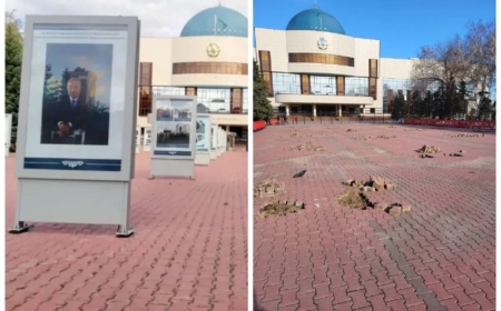 Астанада көшелерінде Назарбаевтың суреттері өшіріліп жатыр