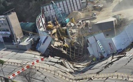 В Южной Корее обрушился тоннель на стройке метро: двое рабочих числятся пропавшими