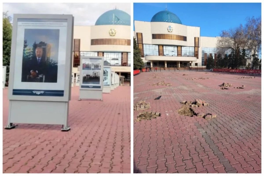 Астанада көшелерінде Назарбаевтың суреттері өшіріліп жатыр