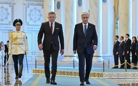 Қасым-Жомарт Тоқаев Словакия Премьер-министрін Ақордада қарсы алды