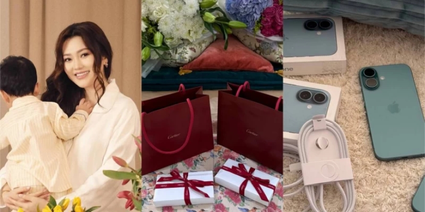 «Cartier, гүл, Iphone 16»: Ерке Есмахан бала күтушілеріне қымбат сыйлықтар беріп, көпті таңғалдырды