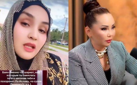 «Сақалдыларды тілдегенің үшін жауап бересің!»: Баян Алагөзова хиджабтағы блогерден сөз естіп қалды (ВИДЕО)