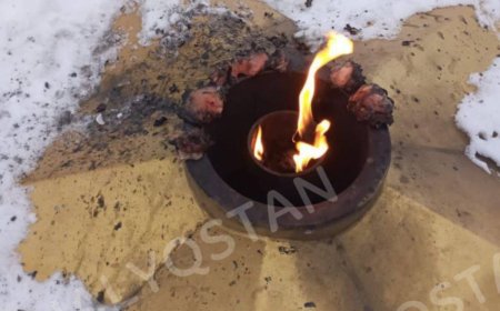 Риддерде Мәңгілік алау ескерткішіне тауық қақтаған