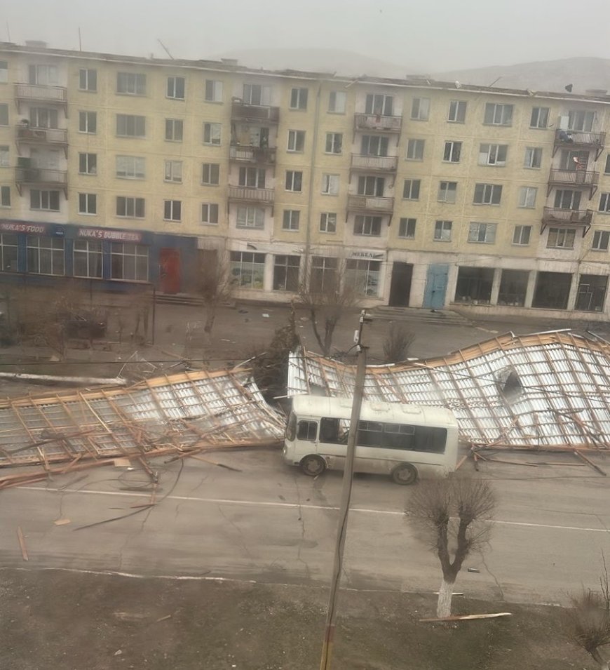 Жанатаста төтенше жағдай: Желдің жылдамдығы 100 км/сағ жетті