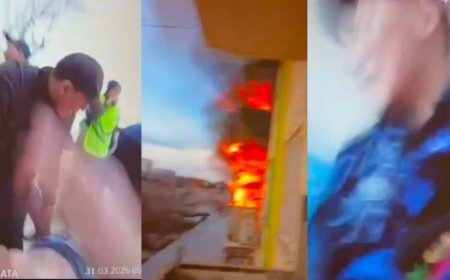 Жезқазғанда полицейлер өрт кезінде тұрғынды құтқарып қалды