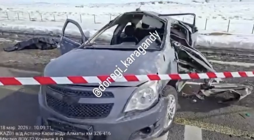 Қарағандыда жантүршігерлік көлік апатынан үш адам қайтыс болды